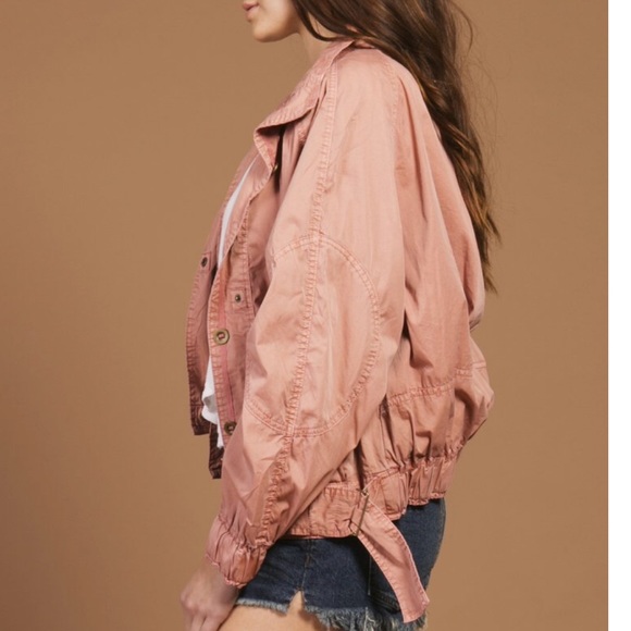 NWOT Free People Dusty Pink Parachute Jacket - Picture 5 of 7